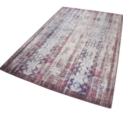Teppich Vintage Grau Lila Blau Orange