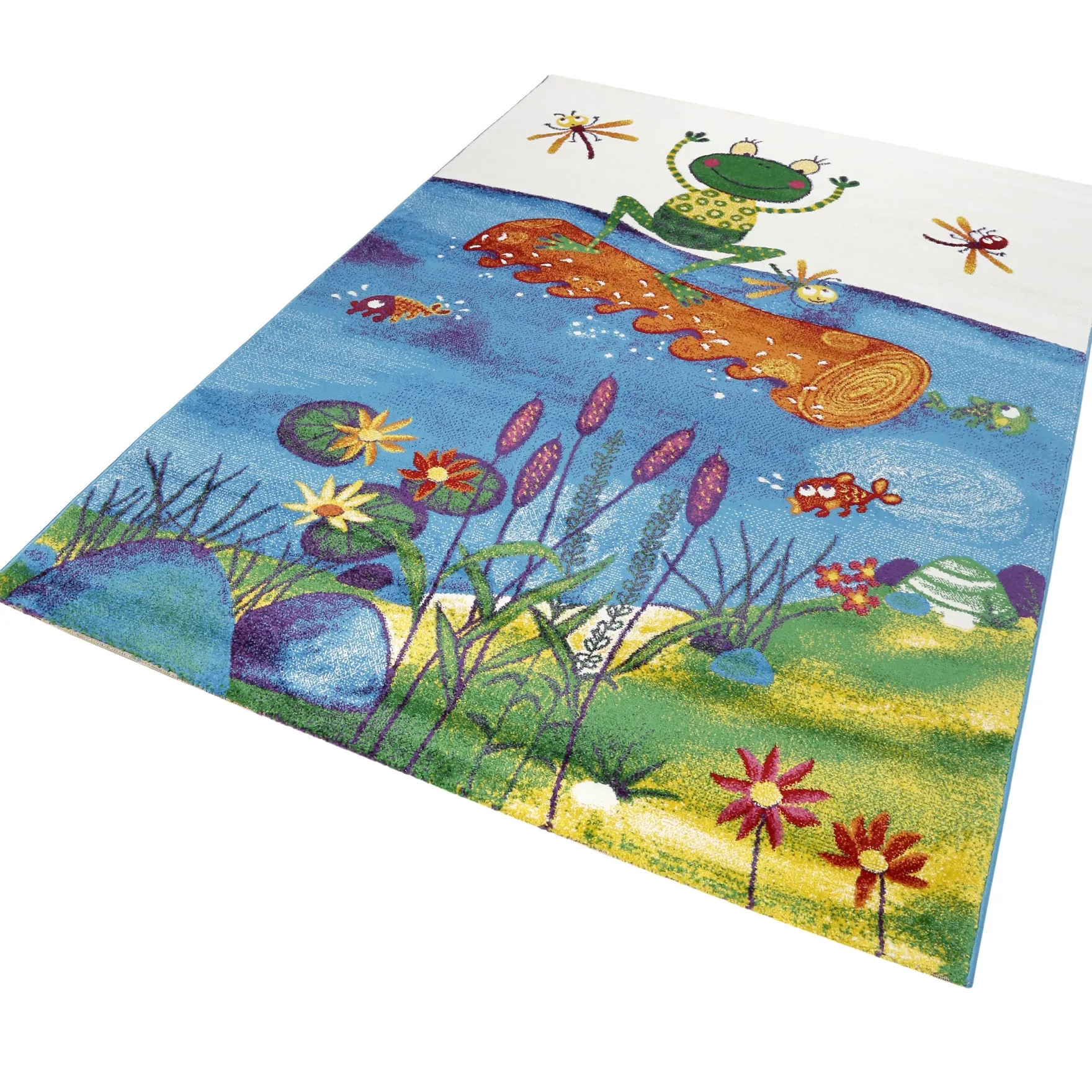 Teppich 160x230 Kinderzimmer Bunt Teich