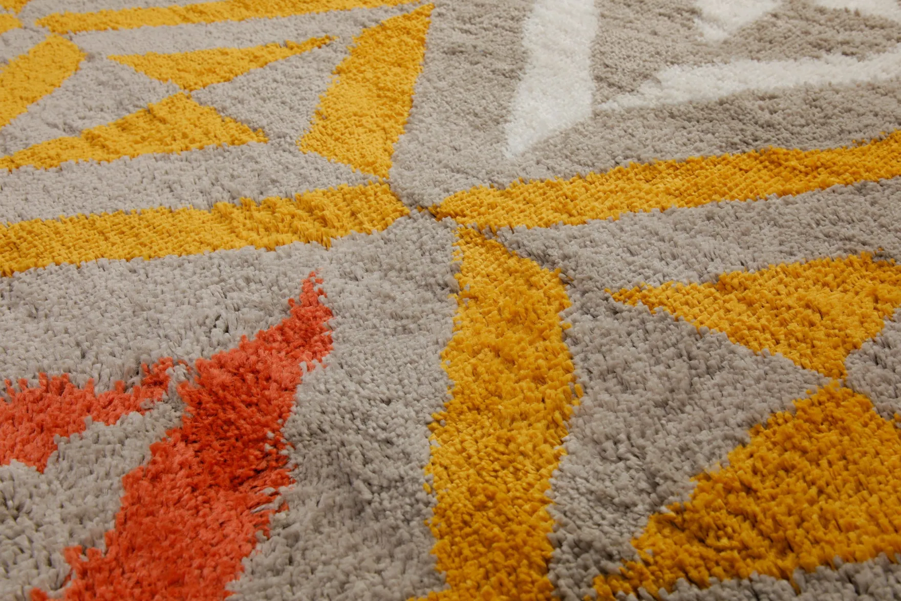 Teppich 160x230 Wohnzimmer Beige Orange Weiß Muster