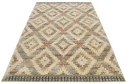 Teppich 160x230 Wohnzimmer Beige Rautenmuster