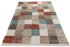 Teppich 160x230 Wohnzimmer Beige Rechteck Farbig