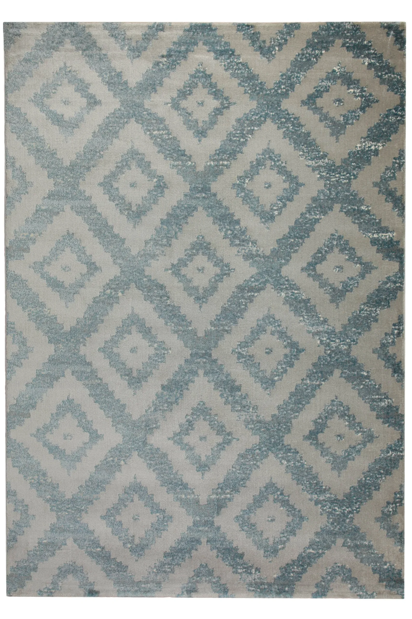Teppich 160x230 Wohnzimmer Grau Blau