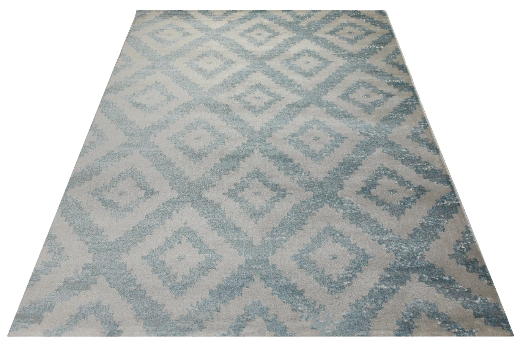 Teppich 160x230 Wohnzimmer Grau Blau