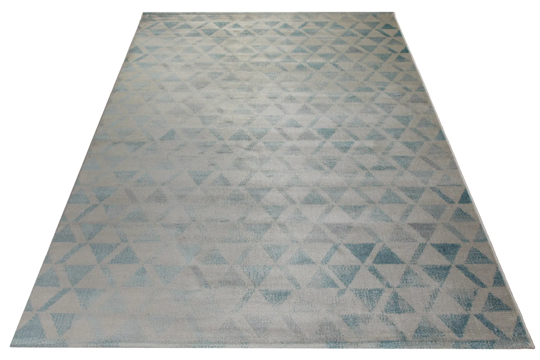 Teppich 160x230 Wohnzimmer Grau Dreieck