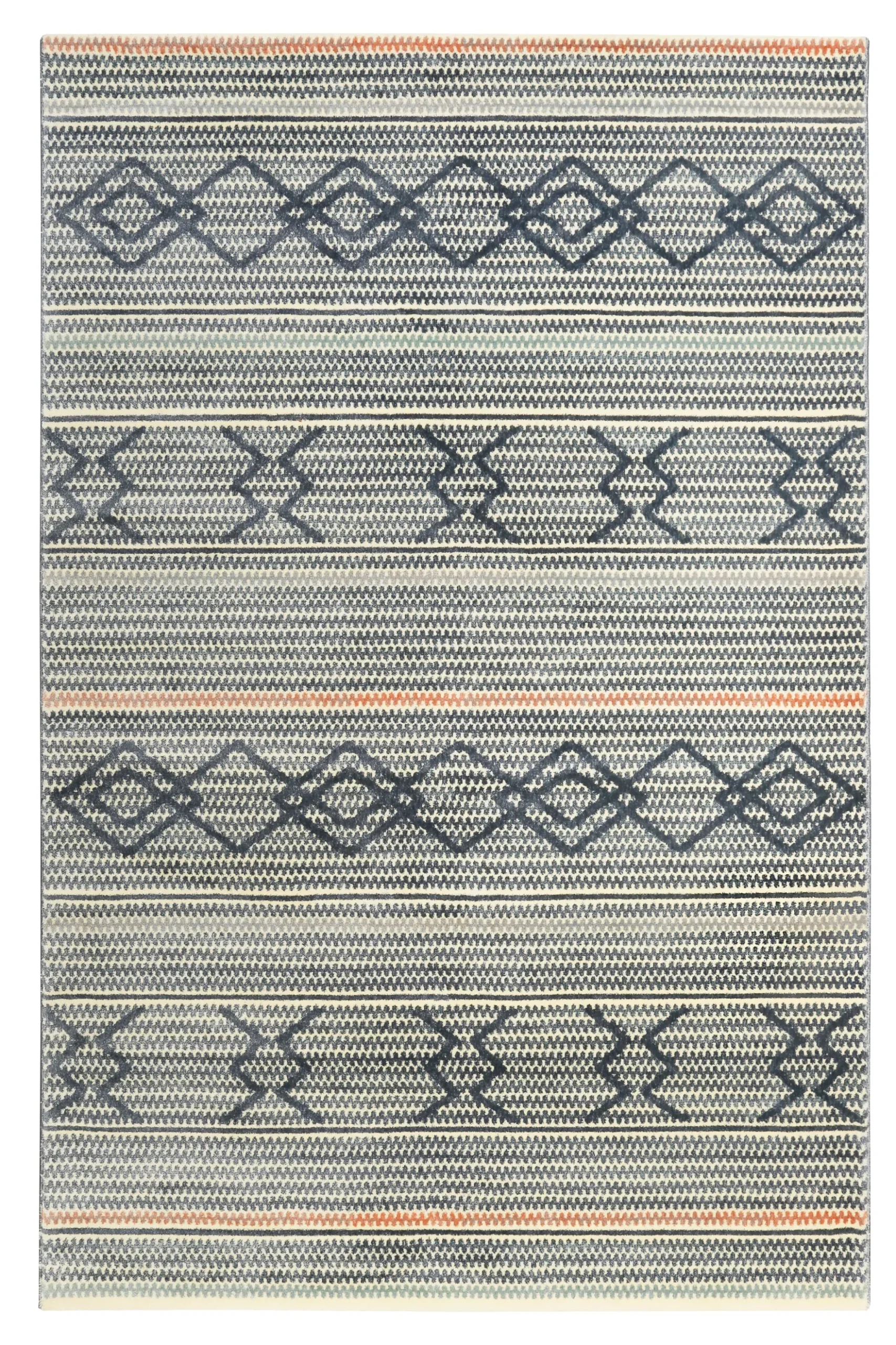 Teppich 160x230 Wohnzimmer Muster Blau