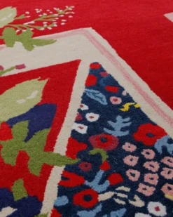 Union Jack floral - Handtuft Wolle 160 x 230 cm