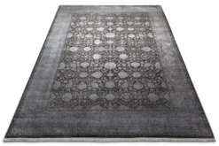 Vintage Kurzflorteppich Blau Grau "LunaSilk" WECONhome