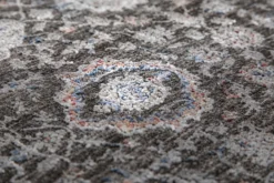 Vintage Kurzflorteppich Blau Grau 