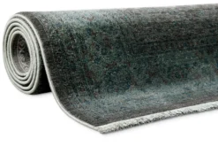 Vintage Kurzflorteppich Grün Grau "LunaSilk" WECONhome