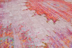 Vintage Teppich Beige Lila Gelb Blau 