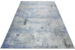 Vintage Teppich Blau Grau Kurzflor "Radiate" WECONhome