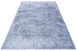 Vintage Teppich Blau Kurzflor "Grace" WECONhome