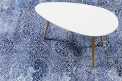 Vintage Teppich Blau Kurzflor "Grace" WECONhome