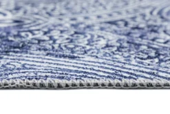 Vintage Teppich Blau Kurzflor