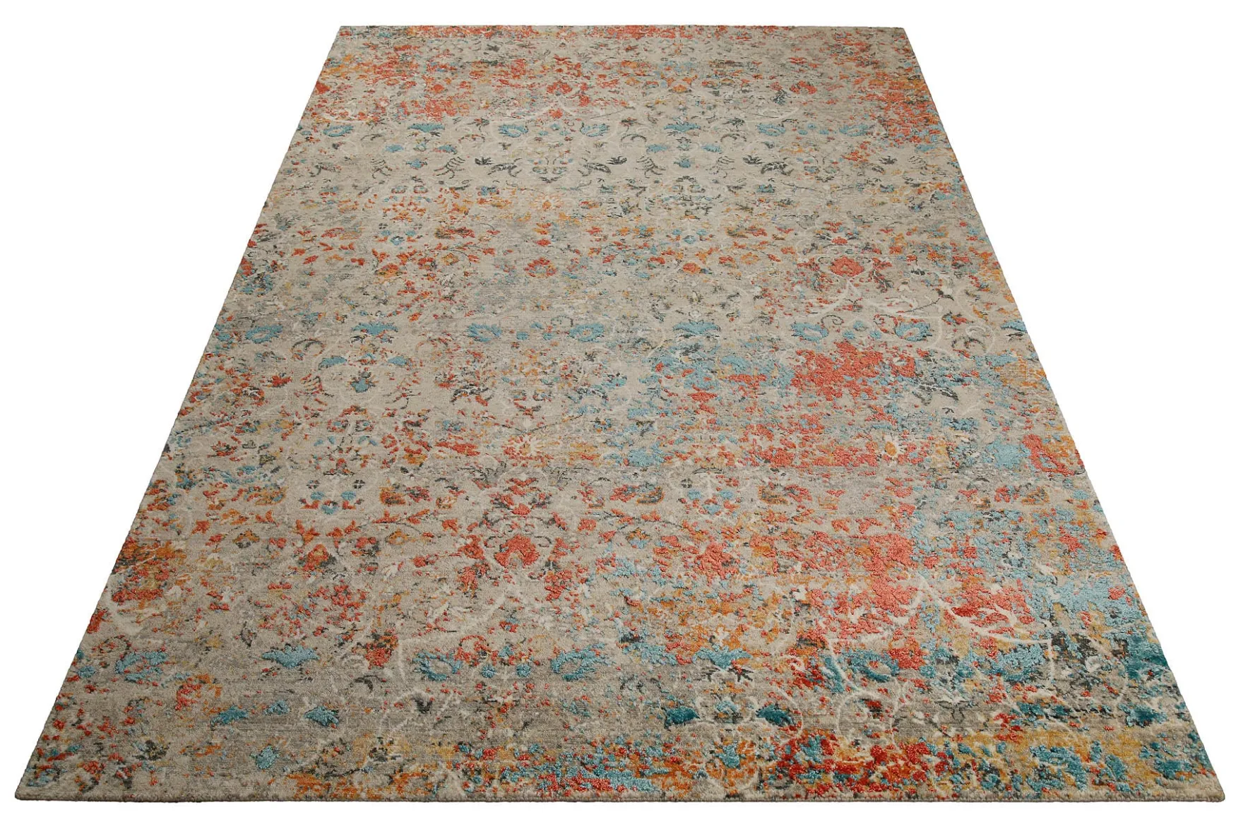 Vintage Teppich Bunt orientalisch aus Neuseelandwolle