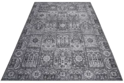 Vintage Teppich Grau Anthrazit Kurzflor 