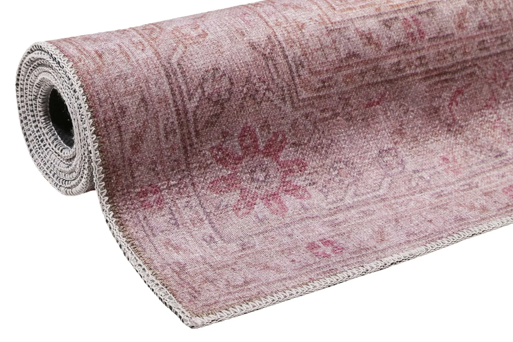 Vintage Teppich Grau Beige Rosa "Past Future"WECONhome