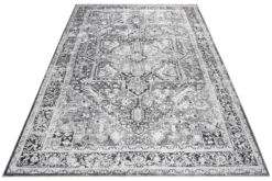 Vintage Teppich Grau Kurzflor 