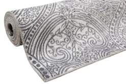 Vintage Teppich Grau Kurzflor