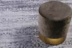 Vintage Teppich Grau Silber