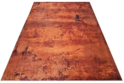 Vintage Teppich Rost Rot Kurzflor 