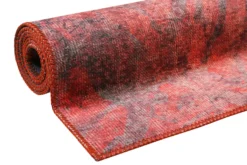 Vintage Teppich Rot Kurzflor 
