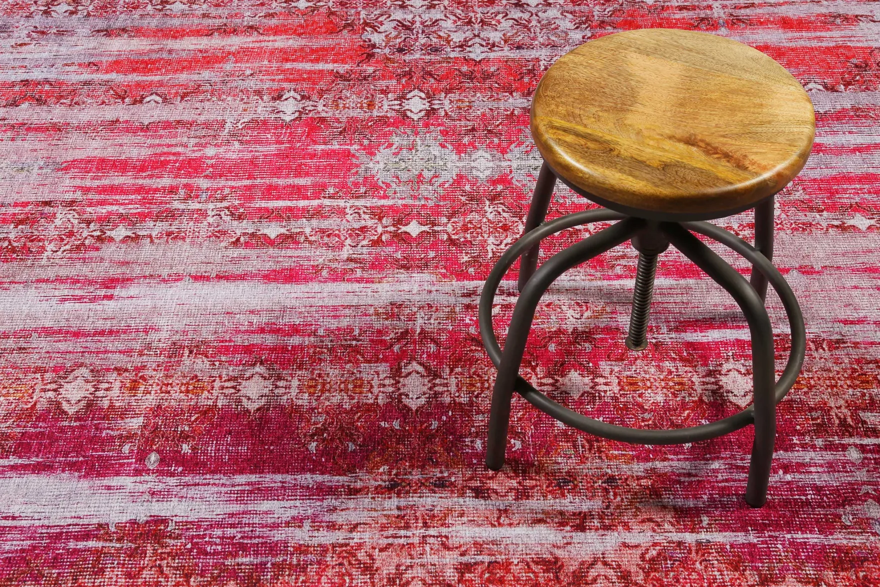 Vintage Teppich Rot Lila Orange Pink "Sunset in Faro" WECONhome