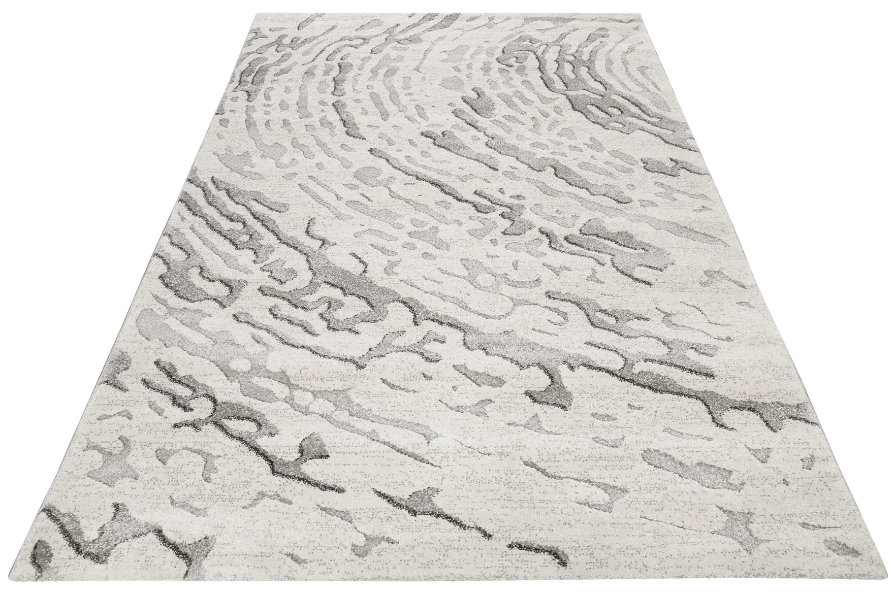 Webteppich creme weiß grau "Forest" WECONhome