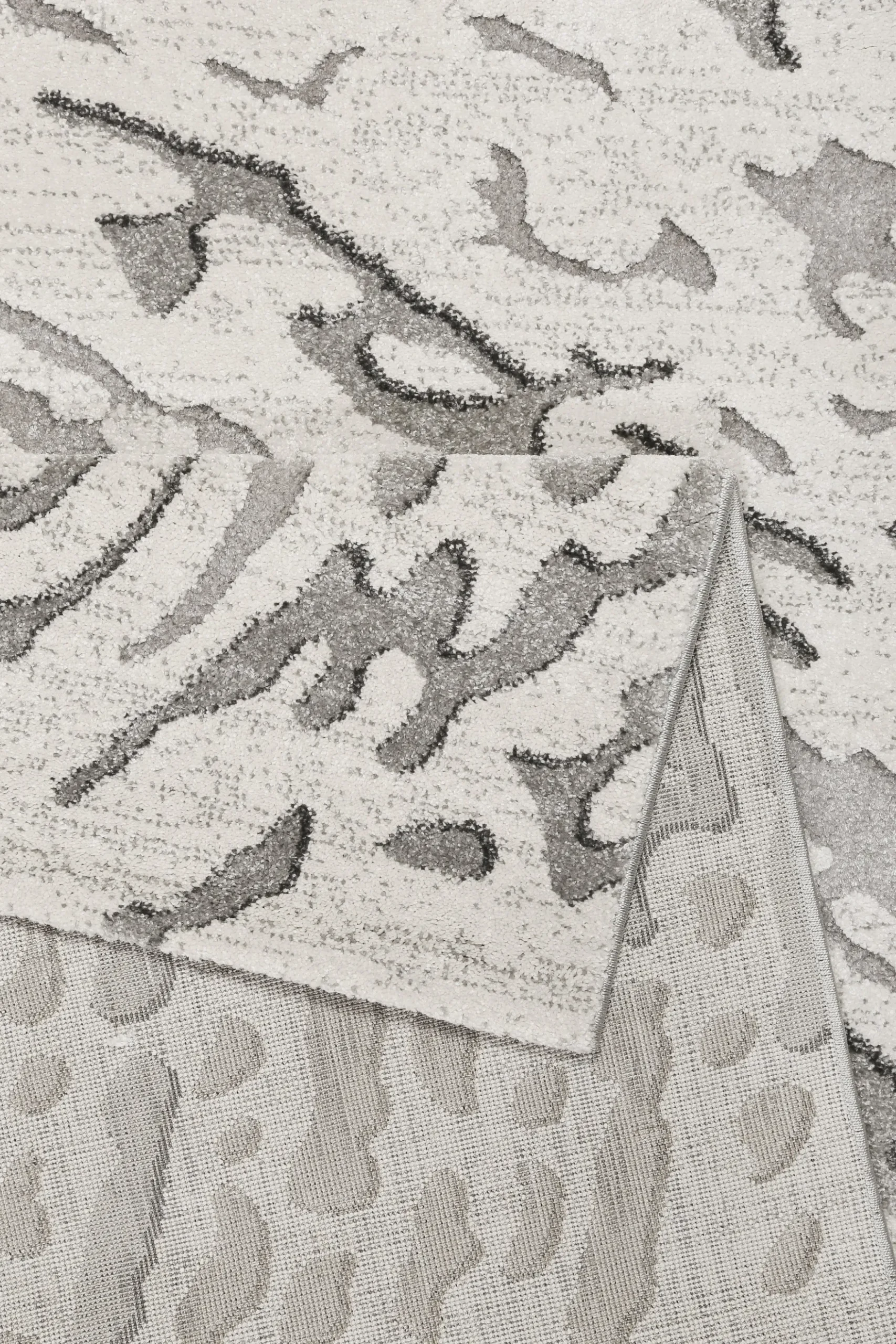 Webteppich creme weiß grau "Forest" WECONhome