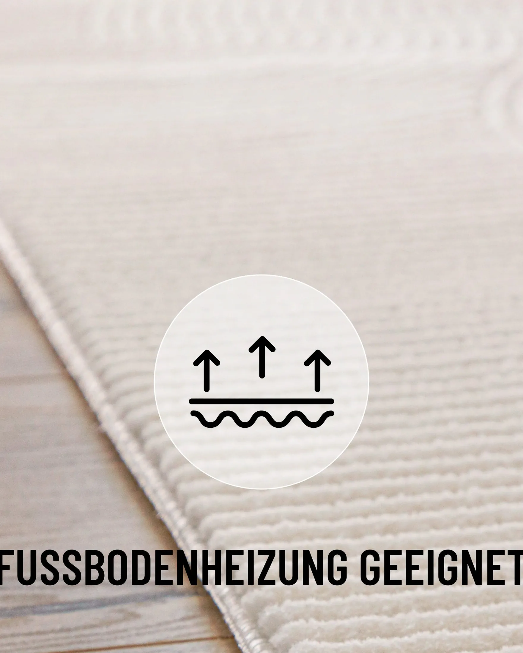 WECONhome Kurzflorteppich "Nuuk Arc" - Creme Weiß
