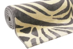 WECONhome Kurzflor Teppich "Zebra" grau creme