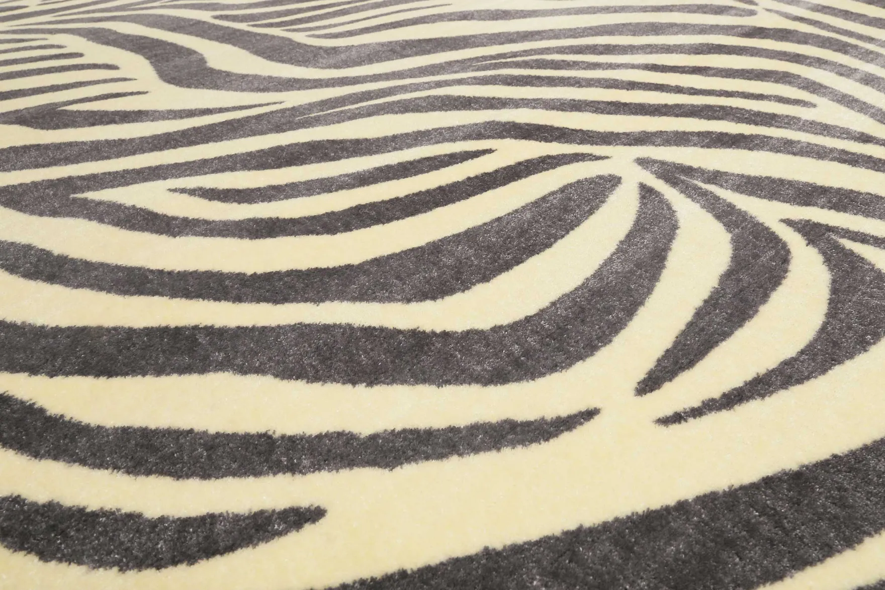 WECONhome Kurzflor Teppich "Zebra" grau creme