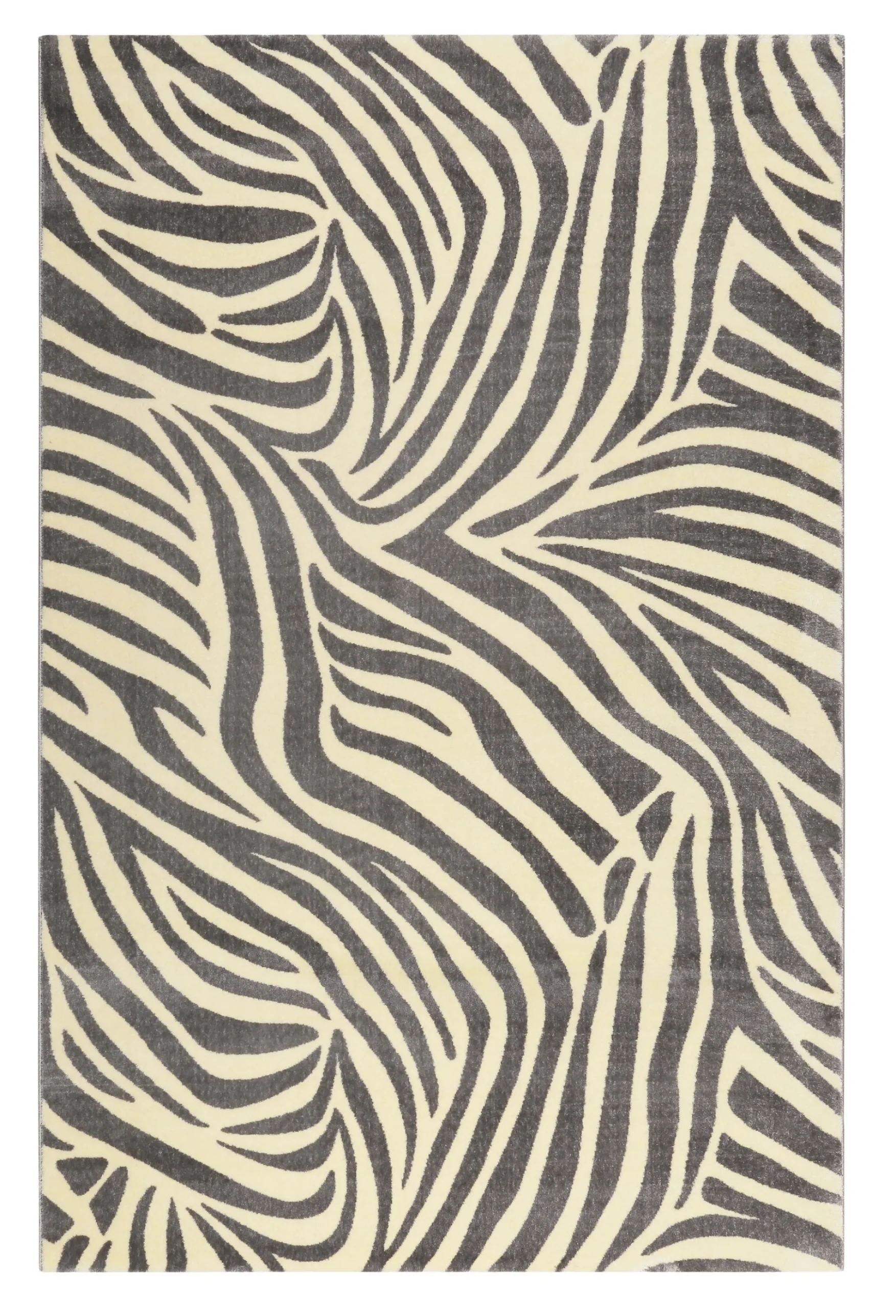 WECONhome Kurzflor Teppich "Zebra" grau creme