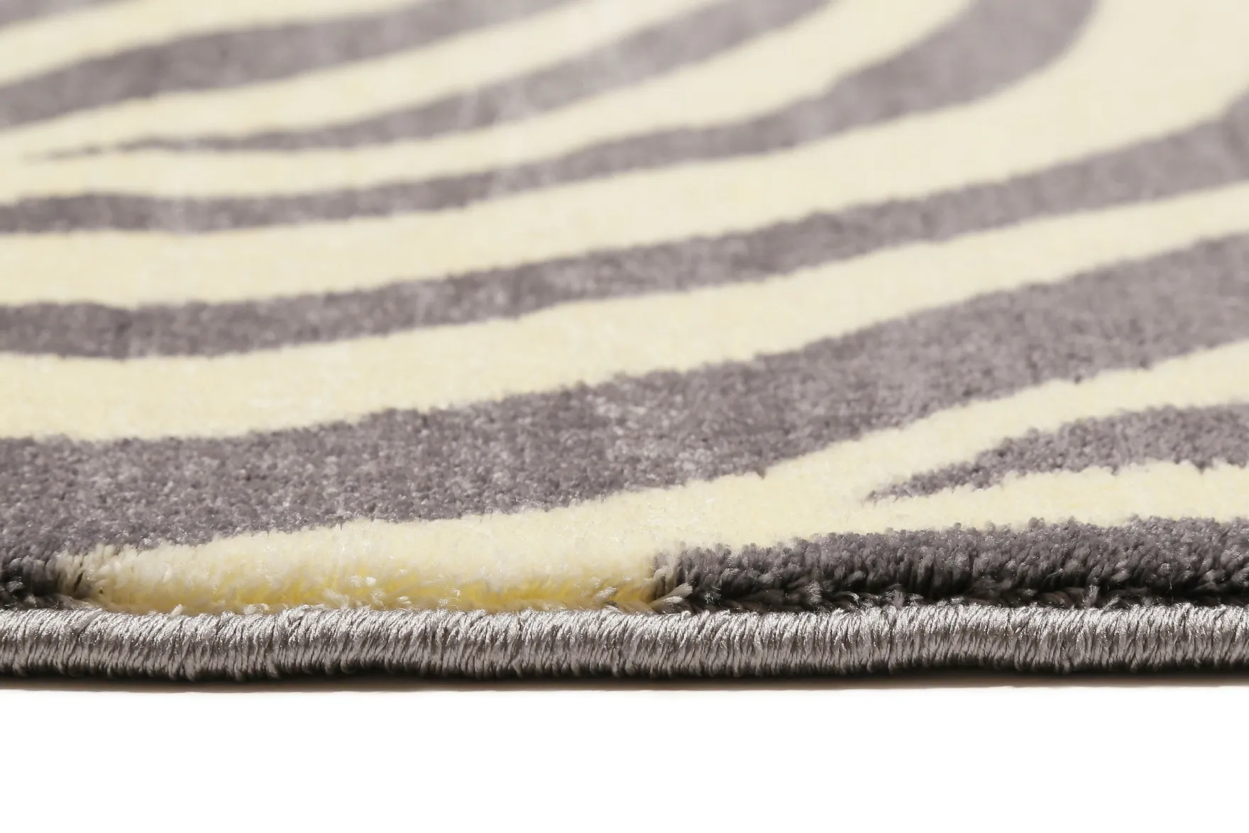 WECONhome Kurzflor Teppich "Zebra" grau creme
