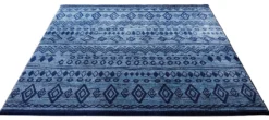 WeconhomeTeppich 160x225 Blau Muster