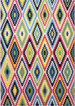 WECONhome Teppich 120x170 cm Multicolor "Fresh Kelim"
