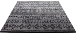 WECONhome Teppich 120x170 cm Schwarzgrau "Contemporary Kelim"