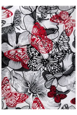 WECONhome Teppich 120x170 cm Weiß "Butterfly Kiss"