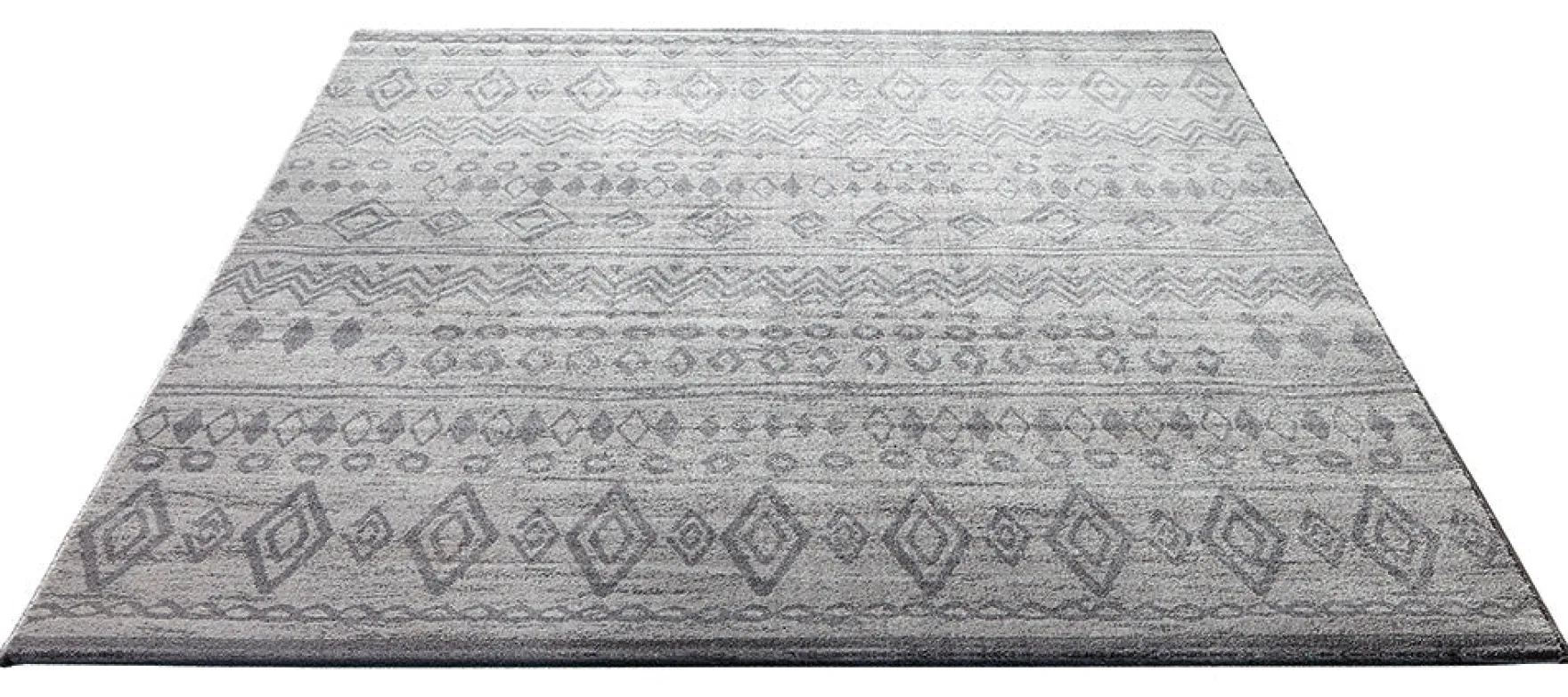 WECONhome Teppich 200x290 Grau Muster