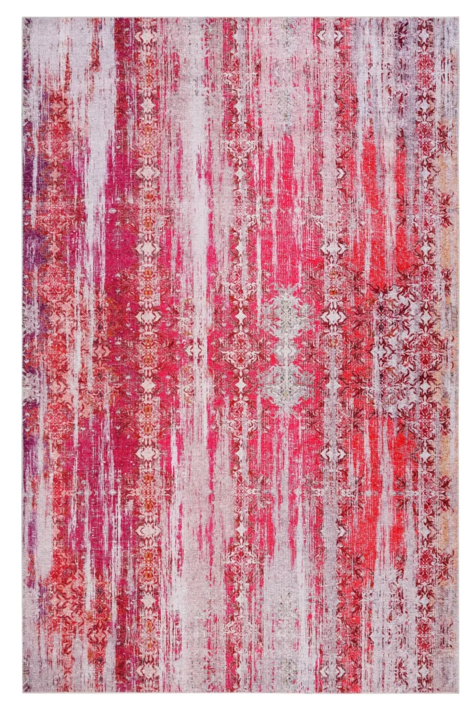 WECONhome Teppich 240x290 Rot Lila Pink