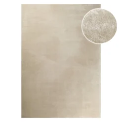 Weicher Hochflor Teppich Creme Beige "Eriksson" WECONhome