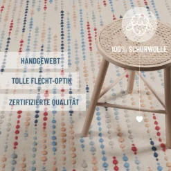 Wollteppich Creme Beige