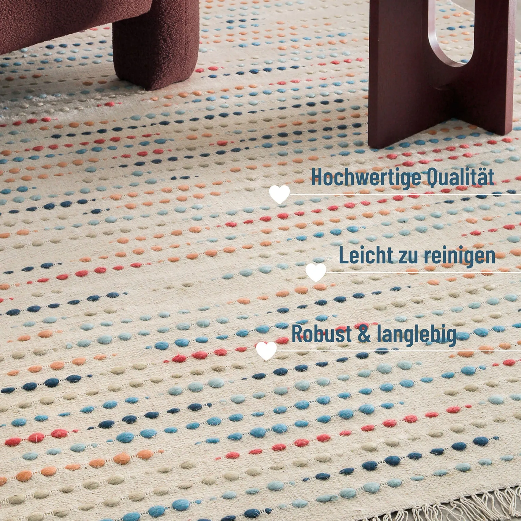 Wollteppich Creme Beige "Maddie" WECONhome