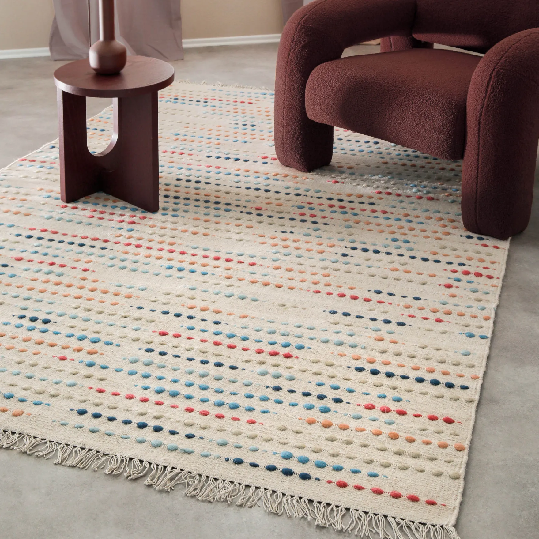 Wollteppich Creme Beige "Maddie" WECONhome