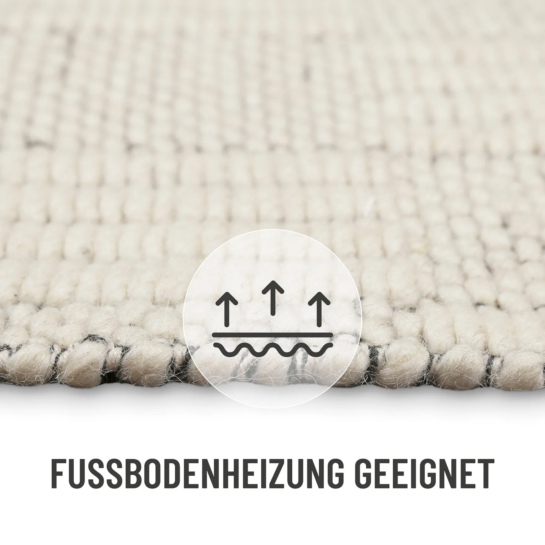 Wollteppich Creme Weiß "Lani" WECONhome