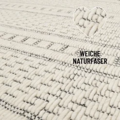 Wollteppich Creme Weiß