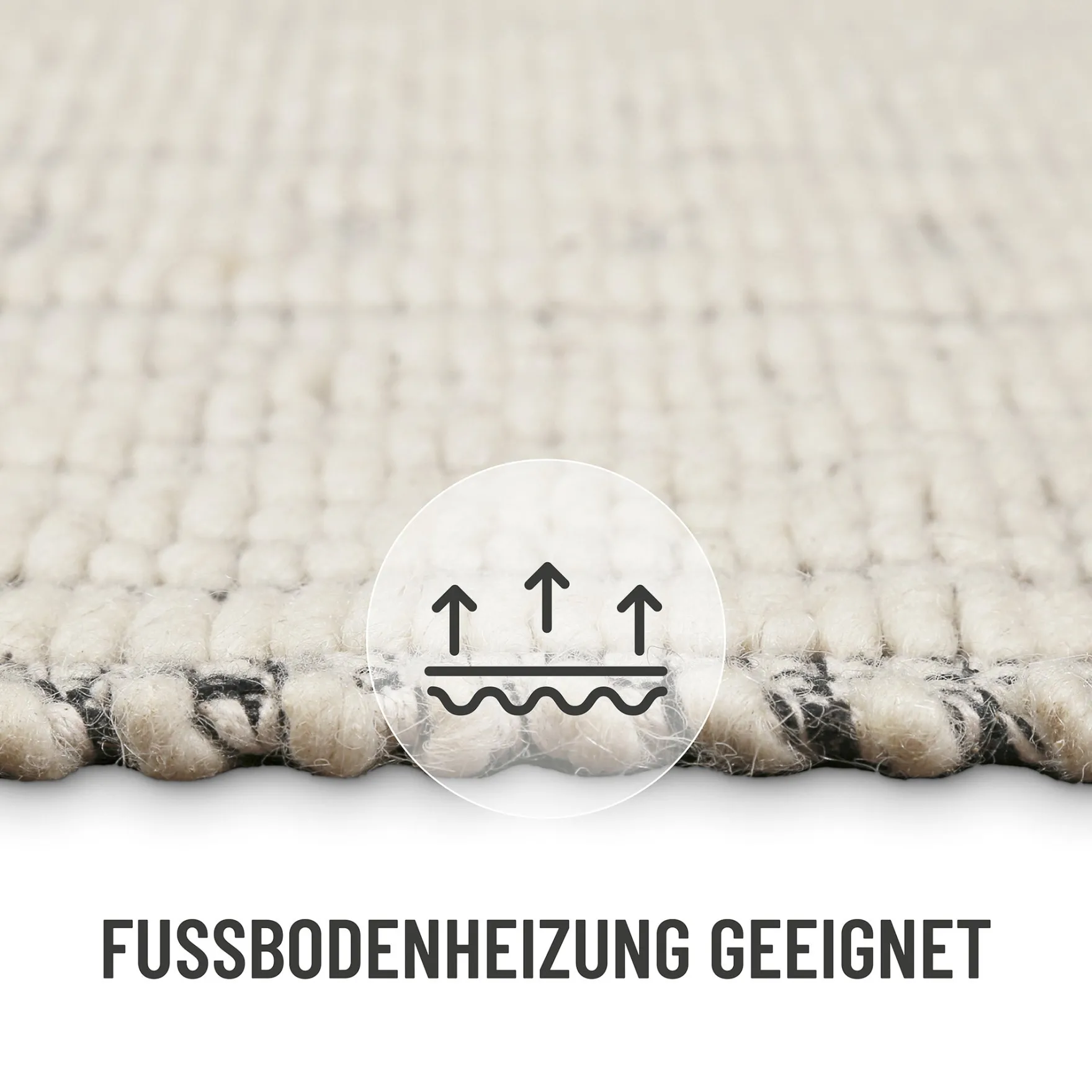 Wollteppich Creme Weiß "Liv" WECONhome
