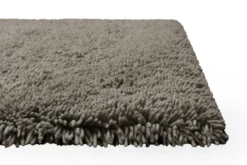 Wollteppich Hellgrau Shaggy Hochflor 