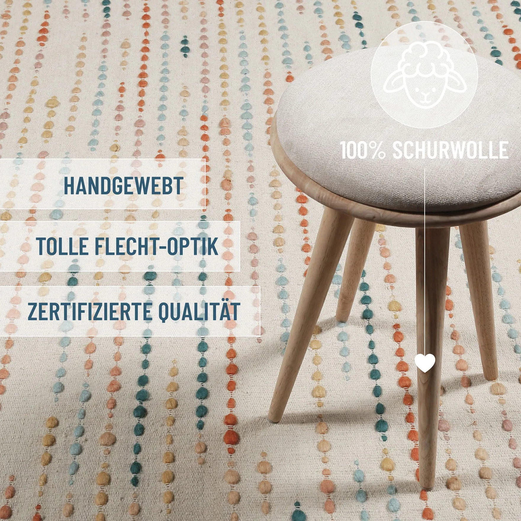 Wollteppich Multi "Maddie" WECONhome