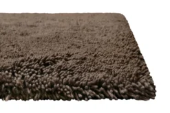Wollteppich Taupe Shaggy Hochflor 